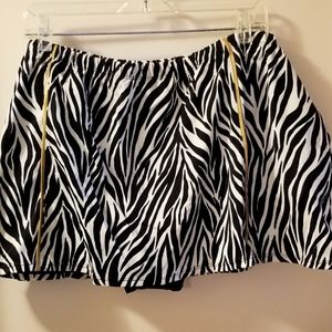 Women's plus Zebra print swim skirt Size 24w